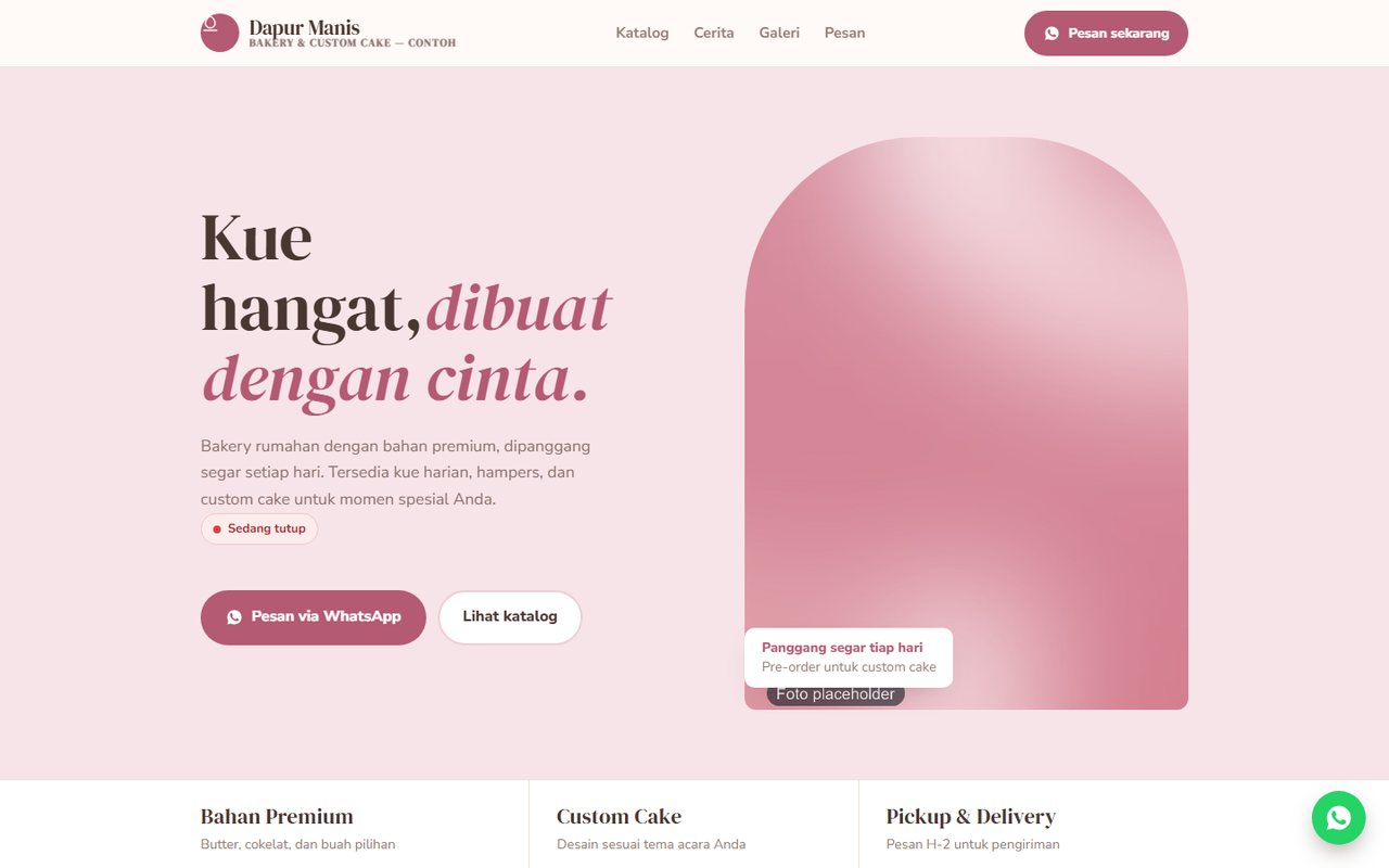 Dapur Manis website demo