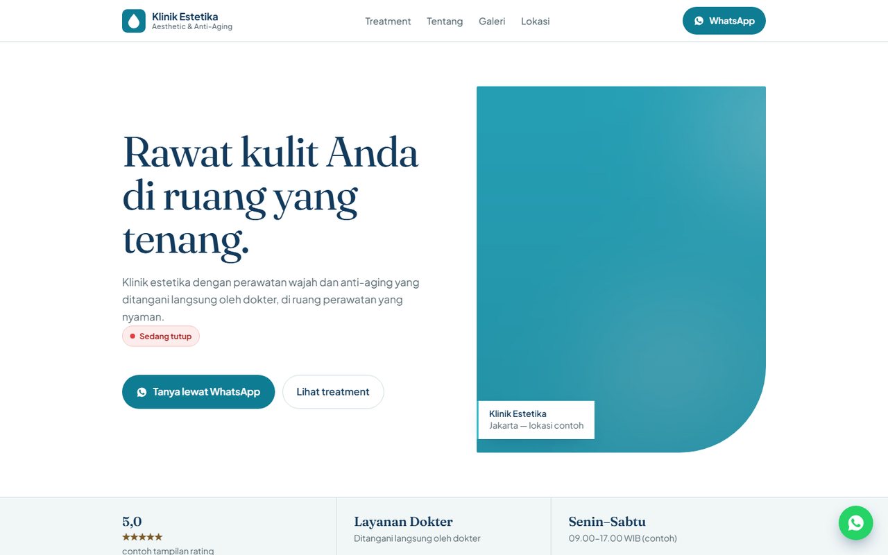 Klinik Estetika website demo